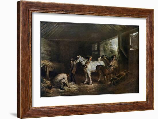 The Inside of the Stable, 1791-George Morland-Framed Giclee Print