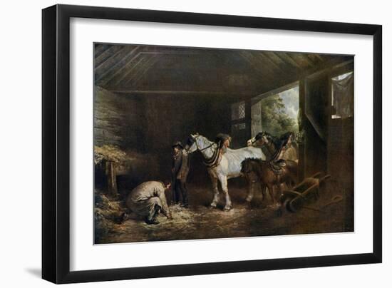 The Inside of the Stable, 1791-George Morland-Framed Giclee Print