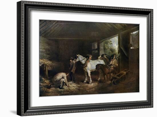 The Inside of the Stable, 1791-George Morland-Framed Giclee Print