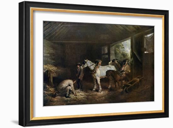 The Inside of the Stable, 1791-George Morland-Framed Giclee Print