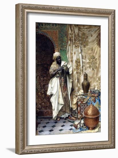 The Inspection, 1883 (Oil on Panel)-Ludwig Deutsch-Framed Giclee Print