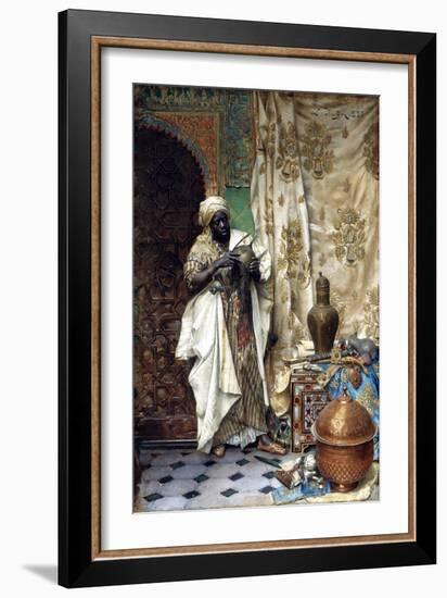 The Inspection, 1883 (Oil on Panel)-Ludwig Deutsch-Framed Giclee Print