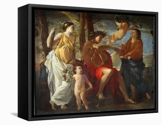 The Inspiration of the Poet - Oil on Canvas, 1629-1630-Nicolas Poussin-Framed Premier Image Canvas