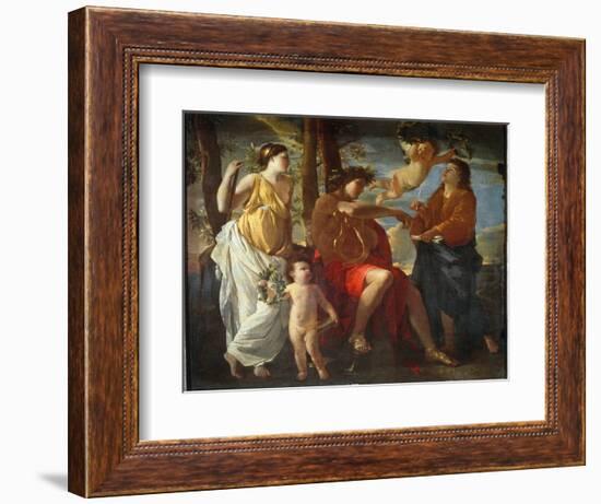 The Inspiration of the Poet - Oil on Canvas, 1629-1630-Nicolas Poussin-Framed Giclee Print