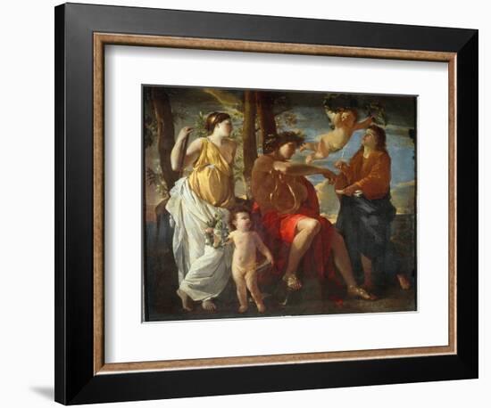 The Inspiration of the Poet - Oil on Canvas, 1629-1630-Nicolas Poussin-Framed Giclee Print