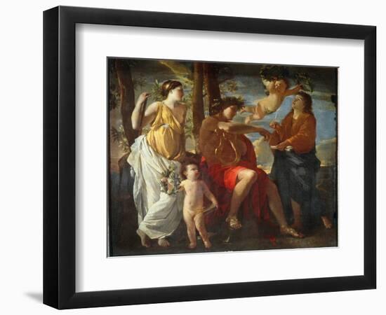 The Inspiration of the Poet - Oil on Canvas, 1629-1630-Nicolas Poussin-Framed Giclee Print