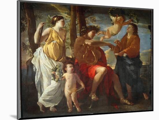 The Inspiration of the Poet - Oil on Canvas, 1629-1630-Nicolas Poussin-Mounted Giclee Print