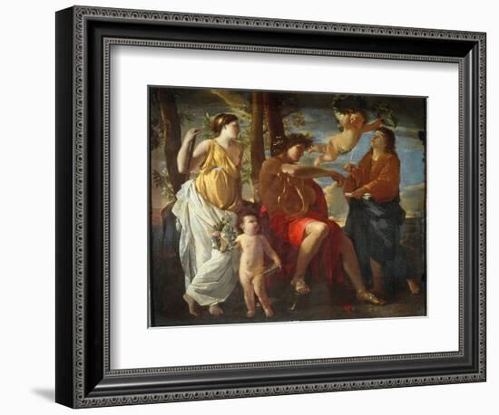 The Inspiration of the Poet - Oil on Canvas, 1629-1630-Nicolas Poussin-Framed Giclee Print