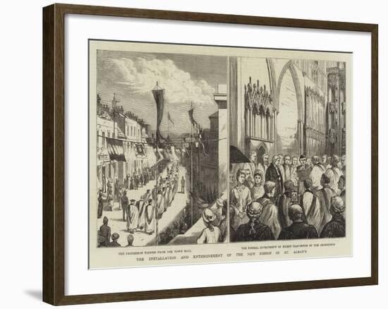 The Installation and Enthronement of the New Bishop of St Alban's-null-Framed Giclee Print