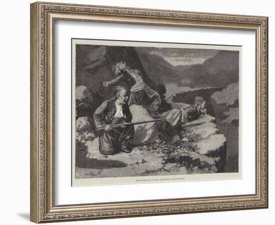 The Insurrection in Crete, Skirmishing in the Mountains-null-Framed Giclee Print