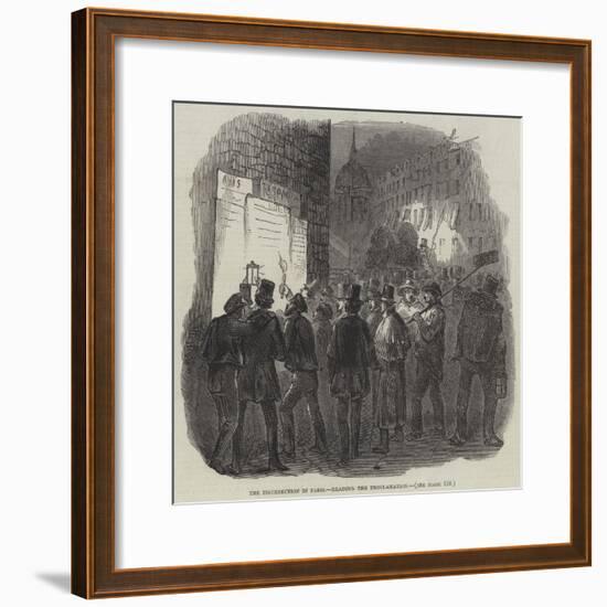 The Insurrection in Paris, Reading the Proclamation-null-Framed Giclee Print