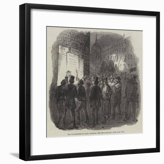 The Insurrection in Paris, Reading the Proclamation-null-Framed Giclee Print