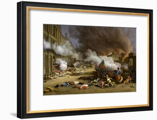 The Insurrection of the 10 August 1792-Jacques Bertaux-Framed Giclee Print