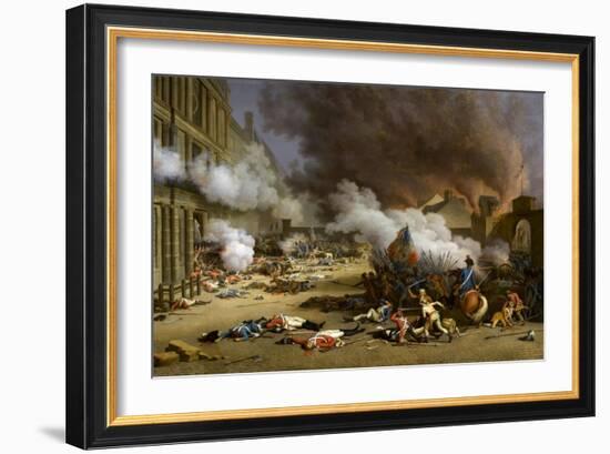 The Insurrection of the 10 August 1792-Jacques Bertaux-Framed Giclee Print