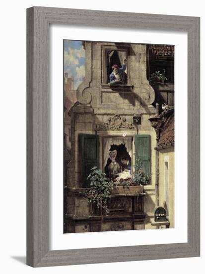 The Intercepted Love Letter, C.1855-60-Carl Spitzweg-Framed Giclee Print