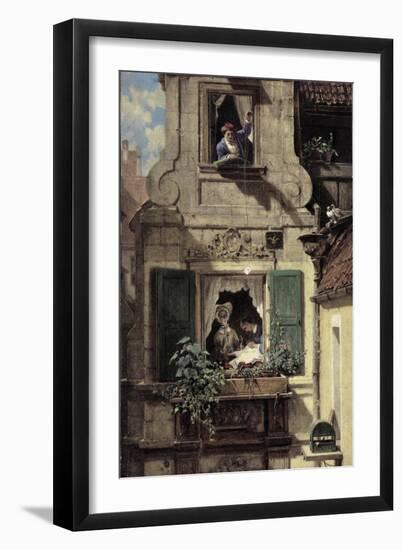 The Intercepted Love Letter, C.1855-60-Carl Spitzweg-Framed Giclee Print