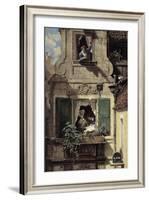 The Intercepted Love Letter, C.1855-60-Carl Spitzweg-Framed Giclee Print