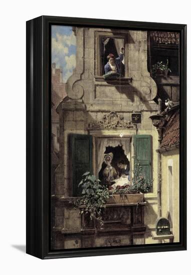 The Intercepted Love Letter, C.1855-60-Carl Spitzweg-Framed Premier Image Canvas