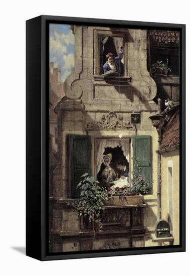 The Intercepted Love Letter, C.1855-60-Carl Spitzweg-Framed Premier Image Canvas