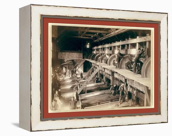 The Interior. Clean Up Day at the Deadwood Terra Gold Stamp Mill-John C. H. Grabill-Framed Premier Image Canvas