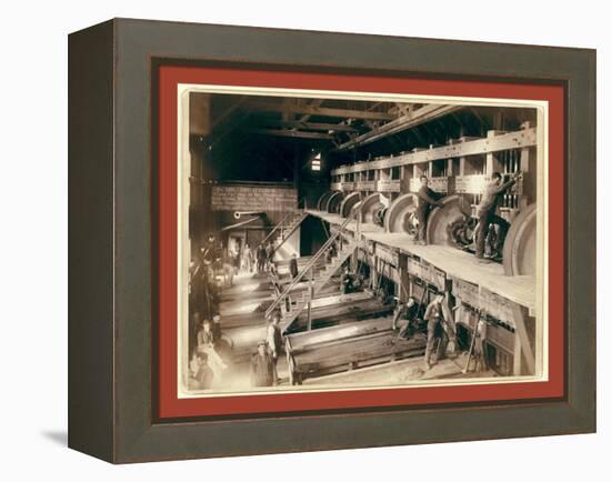 The Interior. Clean Up Day at the Deadwood Terra Gold Stamp Mill-John C. H. Grabill-Framed Premier Image Canvas