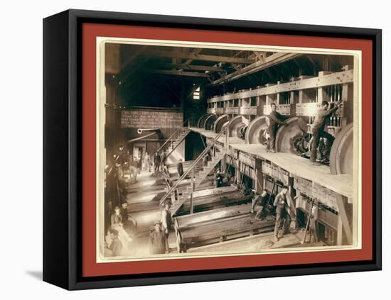 The Interior. Clean Up Day at the Deadwood Terra Gold Stamp Mill-John C. H. Grabill-Framed Premier Image Canvas