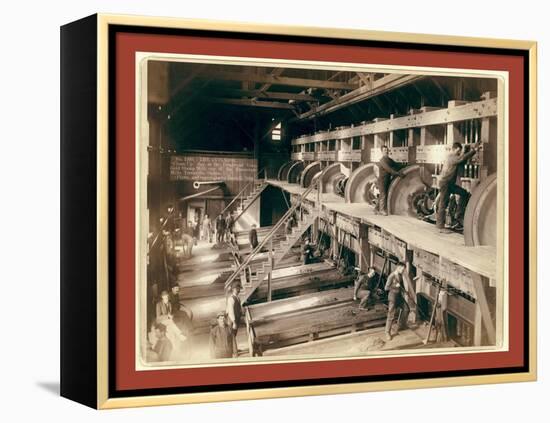 The Interior. Clean Up Day at the Deadwood Terra Gold Stamp Mill-John C. H. Grabill-Framed Premier Image Canvas