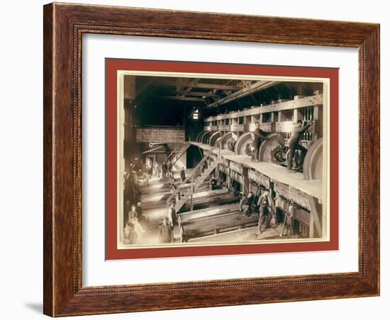 The Interior. Clean Up Day at the Deadwood Terra Gold Stamp Mill-John C. H. Grabill-Framed Giclee Print