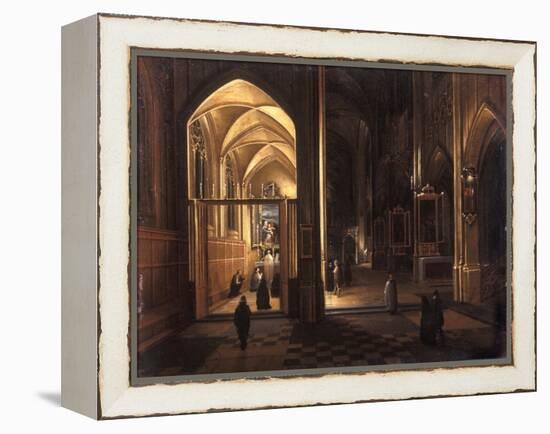 The Interior of a Gothic Church-Hendrik The Younger Steenwyck-Framed Premier Image Canvas