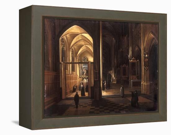 The Interior of a Gothic Church-Hendrik The Younger Steenwyck-Framed Premier Image Canvas