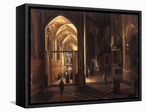 The Interior of a Gothic Church-Hendrik The Younger Steenwyck-Framed Premier Image Canvas