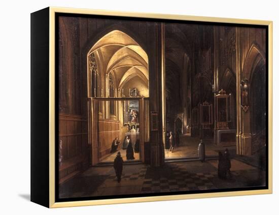 The Interior of a Gothic Church-Hendrik The Younger Steenwyck-Framed Premier Image Canvas