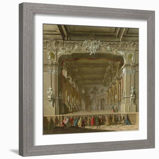 The Interior of a Theatre, Early 18th C-null-Framed Giclee Print