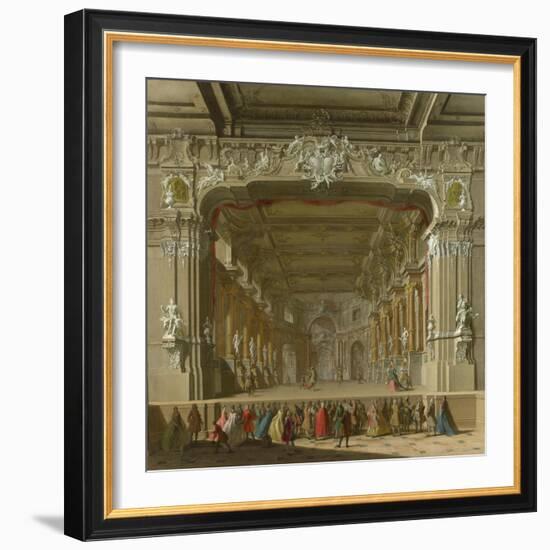 The Interior of a Theatre, Early 18th C-null-Framed Giclee Print