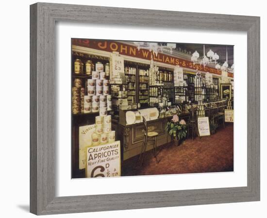 The Interior of an Edwardian Grocery-null-Framed Photographic Print