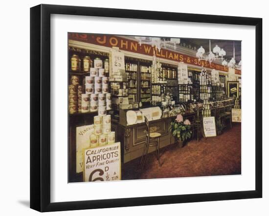 The Interior of an Edwardian Grocery-null-Framed Photographic Print