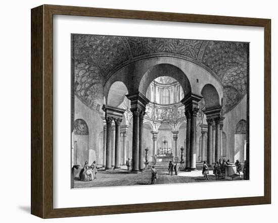 The Interior of Santa Costanza, from the 'Views of Rome' Series, 1758-Giovanni Battista Piranesi-Framed Giclee Print