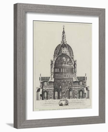 The Interior of St Paul's Cathedral, Showing Sir Christopher Wren's Projected Decoration-null-Framed Giclee Print