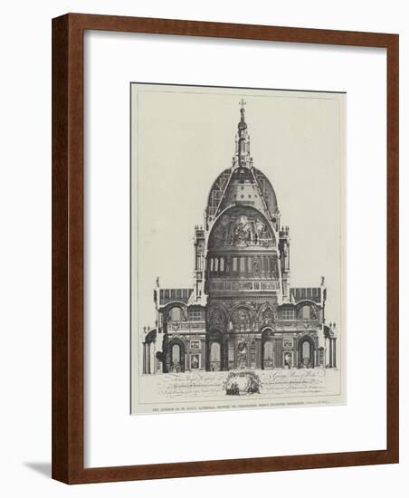 The Interior of St Paul's Cathedral, Showing Sir Christopher Wren's Projected Decoration-null-Framed Giclee Print