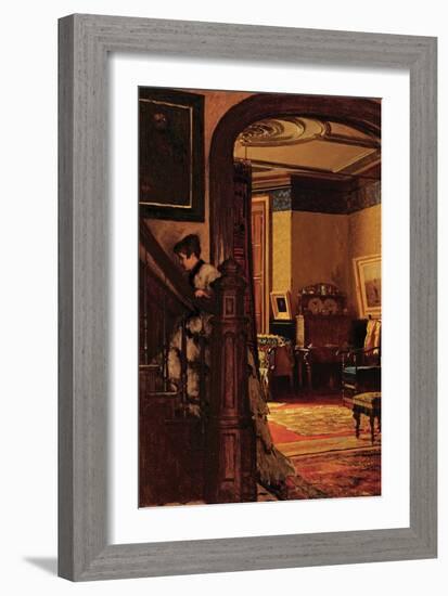 The Interior of the Artist's Home-Eastman Johnson-Framed Art Print