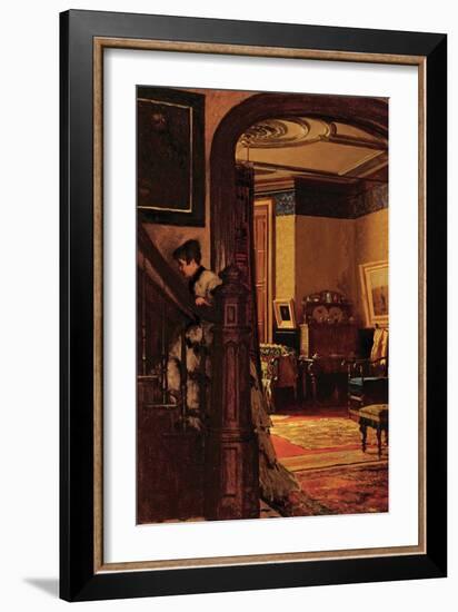 The Interior of the Artist's Home-Eastman Johnson-Framed Art Print