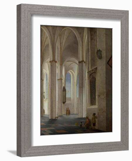 The Interior of the Buurkerk at Utrecht, 1644-Pieter Saenredam-Framed Giclee Print