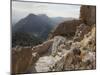 The Interior of the Cathar Castle of Queribus in Languedoc-Roussillon, France, Europe-David Clapp-Mounted Photographic Print