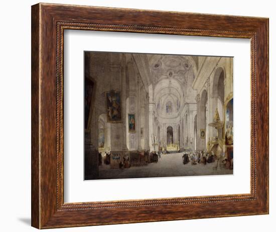 The Interior of the Church of St. Sulpice, Paris-John Scarlett Davis-Framed Giclee Print
