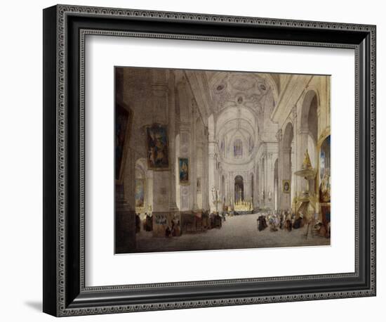 The Interior of the Church of St. Sulpice, Paris-John Scarlett Davis-Framed Giclee Print