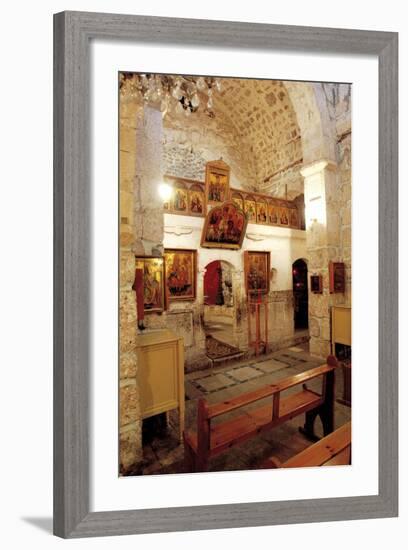 The Interior of the Church of the Greek Orthodox St Sergius and Bacchus Monastery (Sarkis)-null-Framed Photographic Print