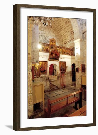 The Interior of the Church of the Greek Orthodox St Sergius and Bacchus Monastery (Sarkis)-null-Framed Photographic Print