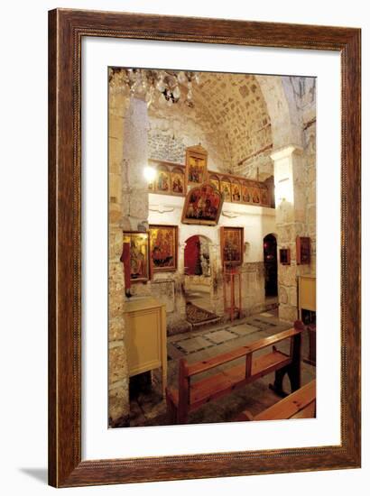 The Interior of the Church of the Greek Orthodox St Sergius and Bacchus Monastery (Sarkis)-null-Framed Photographic Print