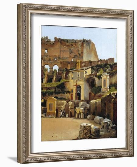 The Interior of the Colosseum in Rome-C.W. Eckersberg-Framed Giclee Print