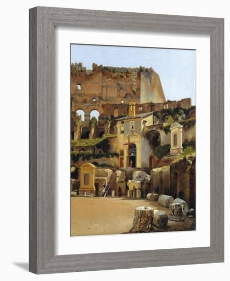 The Interior of the Colosseum in Rome-C.W. Eckersberg-Framed Giclee Print